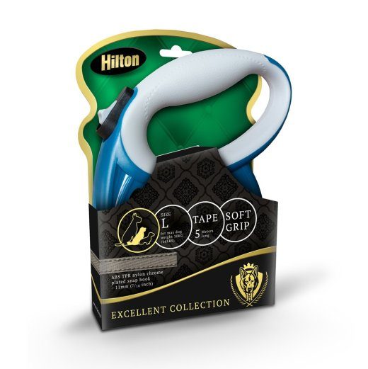 HILTON Smart dog L (30kg) - väljalastav rihm - meresinine-hall - 5 m