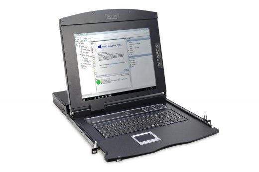 17-inch LCD KVM Console with Touchpad and US Keyboard