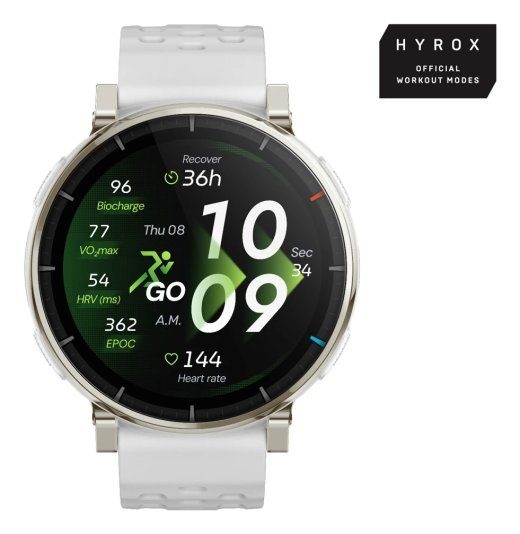 Amazfit Active 3 smartwatch — 3.35 cm (1.32 inch) AMOLED, 466×466, Touchscreen, GPS, 365 mAh, Silicone strap
