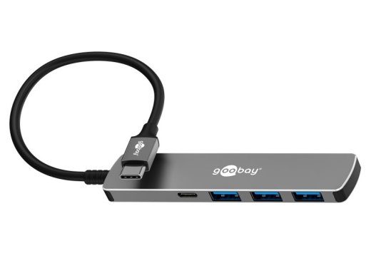 Goobay Slim 4-Portiline USB-C Hub koos 1xUSB-C ja 3xUSB-A-ga