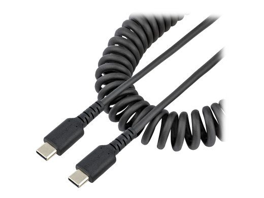 StarTech.com 20in (50cm) USB C Laadimiskaabel, Keeruv Raske Laadimis- ja Sünkroonimis USB-C kaabel, Kõrglause USB 2.0 Type-C kaabel, Karuvillast