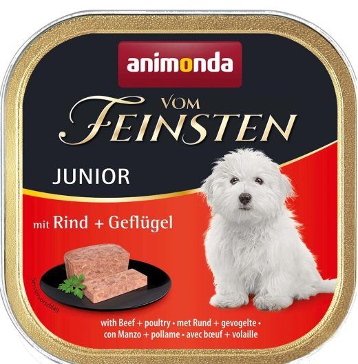 ANIMONDA Vom Feinsten Junior Veiseliha linnulihaga märgkoeratoit - 150g