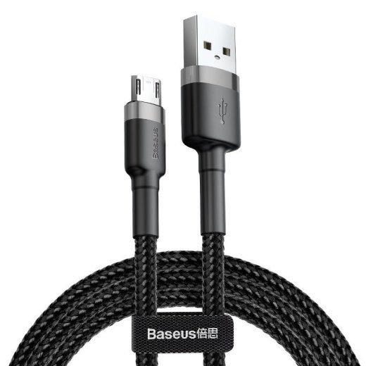 Baseus Cafule mikro USB kaabel 2,4A 1m (hall + must)