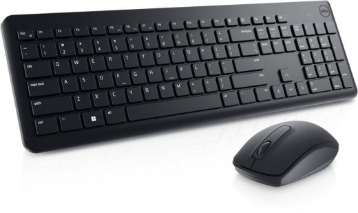 Dell KM3322W Keyboard and Mouse Set Wireless Mouse included Batteries included Lithuanian Black