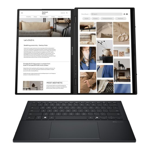Asus Zenbook Duo UX8406CA-QL287W Inkwell Gray 14 " OLED Touchscreen FHD 1920 x 1200 pixels Intel Core Ultra 7 255H 16 LPDDR5X Solid-state drive cap...