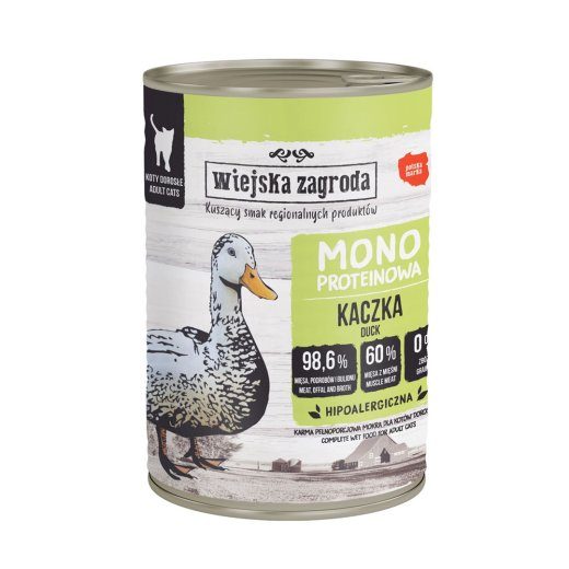 WIEJSKA ZAGRODA Monoprotein Hani - märgkassitoit - 400g