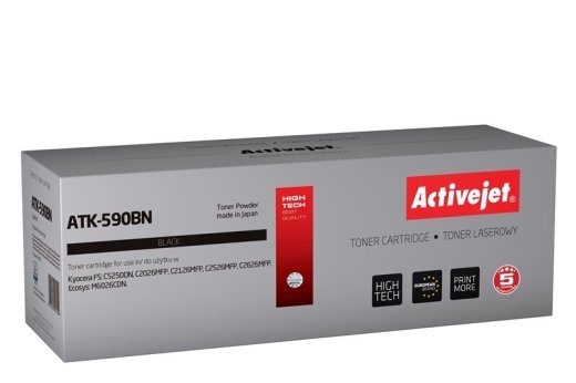Activejet ATK-590BN Toner (asendus Kyocera TK-590BK jaoks; Supreme; 7000 lehte; must)