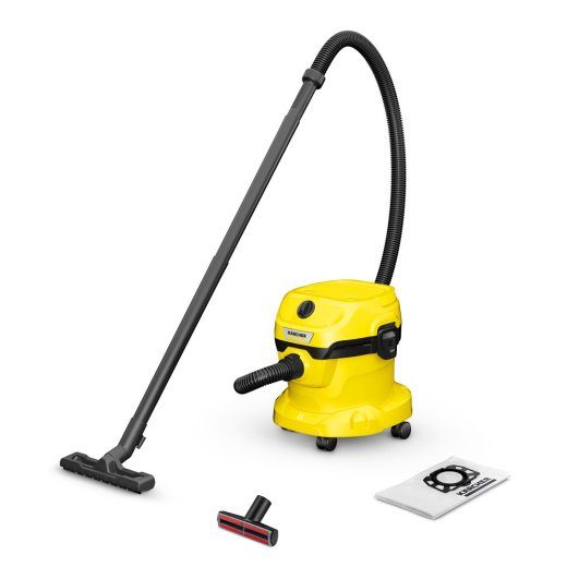Puhuti Kärcher WD 2 PLUS V-12/4/18 PET 12 l 1000 W (1.628-017.0) Must, Kollane