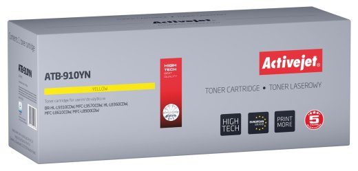 Activejet ATB-910YN Taimer (asendus Brother TN-910Y jaoks; Supreme; 9000 lehekülge; kollane)