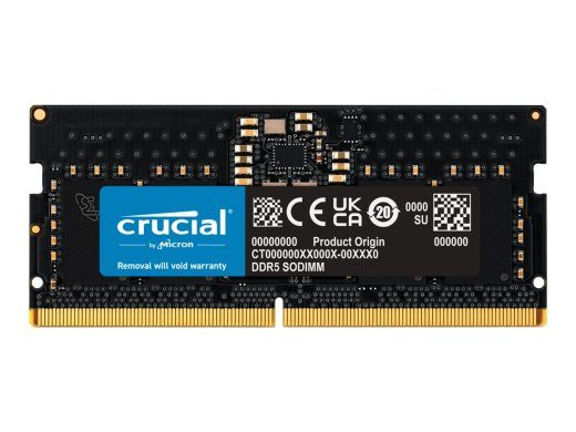 Crucial DDR5 ECC SDRAM 8GB CL46 SO DIMM 262-PIN