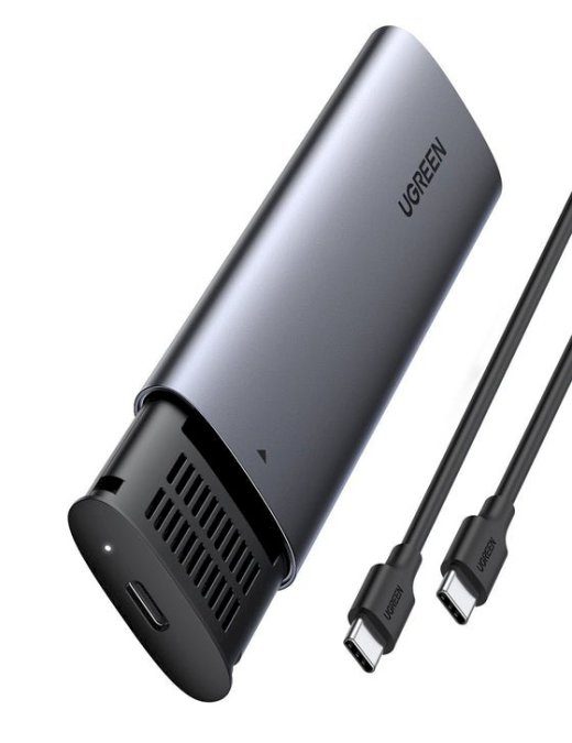 UGREEN 10902 M.2 SSD dėklas USB 2.0 / USB 3.2 Gen 2 (3.1 Gen 2) Aliuminis / pilkas