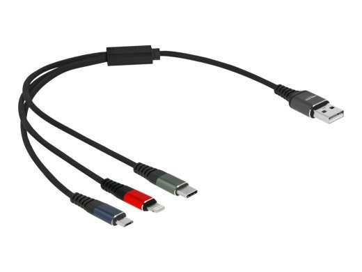 Delock Laadimiseks mõeldud Lightning kaabel 30cm Must