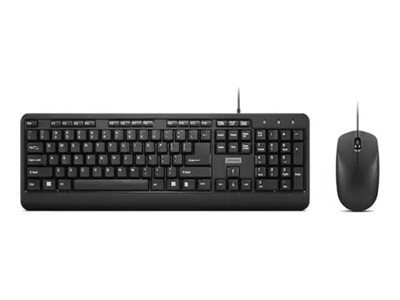Lenovo 160 Combo klaviatuur juhtmega Hiirega kaasas US must