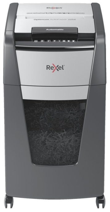 Rexel Optimum AutoFeed+ 225X paberilõikaja ristlõik, 55 dB 23 cm must, hall