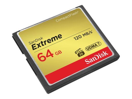 SanDisk Extreme CompactFlash Kaart 64GB 120MB/s