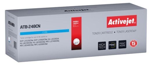 Activejet ATB-248CN Taimer (Asendus Brother TN248C jaoks; Supreme; 1000 lehekülge; tsüaan)