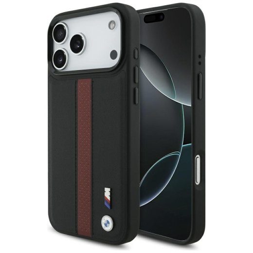 BMW M perforatsiooniga triibulogo MagSafe ümbris Apple iPhone 17 Pro Max jaoks