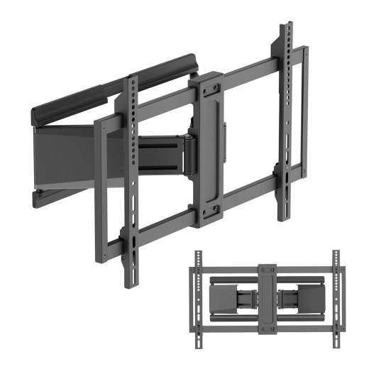 Maclean TV kinnitus / kinnitus, max. VESA 600x400, 37-90", max. koormus 65 kg, must, MC-881 N