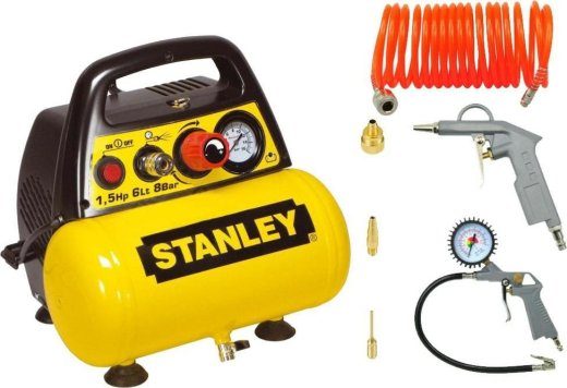 ÕLIVABA KOMPRESSOR 6L+PNEUMAATILINE KOMPLEKT STANLEY