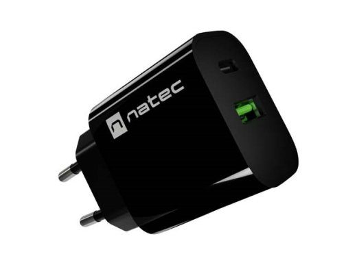 NATEC Universal Mobile Device Charger Black AC Fast Charging Indoor