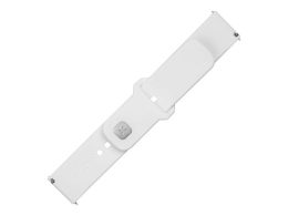 Fixed Sporty Strap Set with Quick Release 22mm for smartwatch 160-235 mm White Silicone