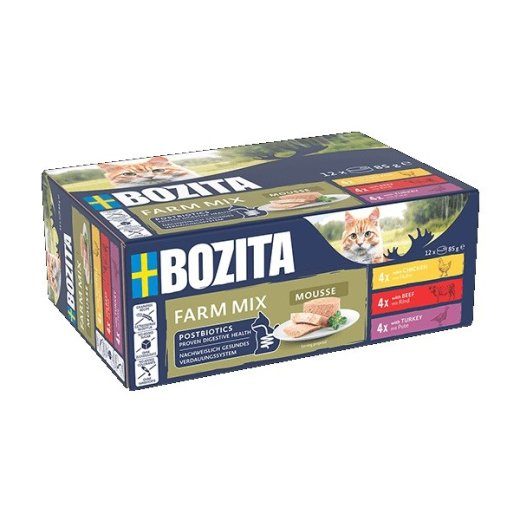 BOZITA Mousse Mix Ocean Wet Cat Food - 12x85g