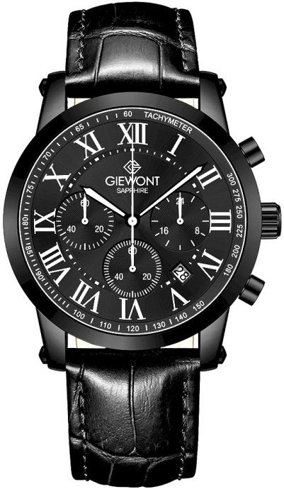 Giewont Meeste Kell Chronograph Safiir / must