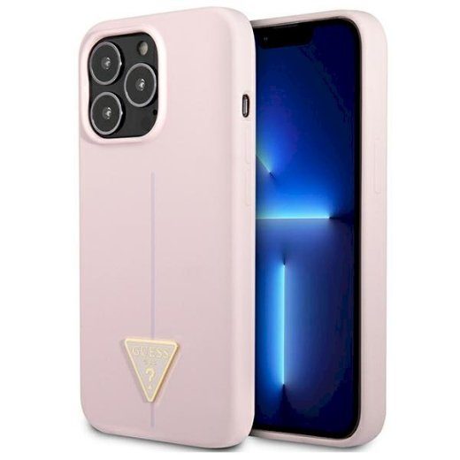 Guess GUHCP13LSLTGU Silikoonist kolmnurk kõva ümbris iPhone 13 Pro / 13 6,1" / lilla