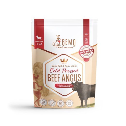 BEMO Külm Pressitud Angus Veisemono Kuiv Koeratoit - 1kg