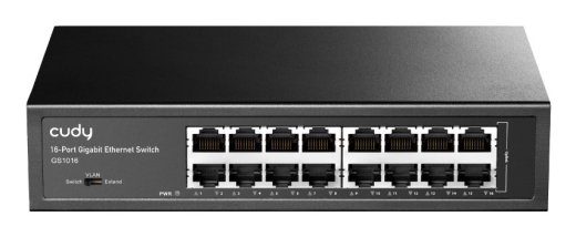 Cudy GS1016 network switch Unmanaged Gigabit Ethernet (10/100/1000) Black