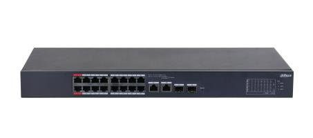 DAHUA DH-CS4218-16ET-135 Racki paigaldus Jaha 18xRJ-45 porti RJ-45 portide tüüp Gigabit Ethernet (10/100/1000) 2xGigabit Ethernet (vask) porti