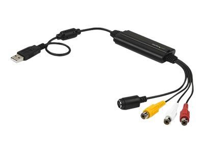 StarTech USB vaizdo įrašo įkėlimo adapterio kabelis, S-Video/Composite iki USB 2.0 SD vaizdo įrašo įkėlimo įrenginys kabelis, TWAIN palaikymas, ana...