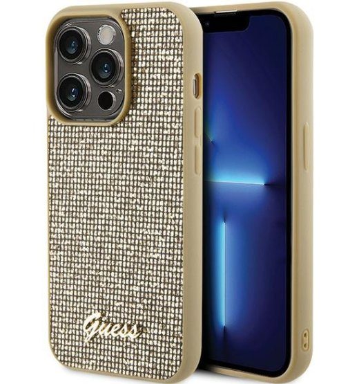 Guess PU Disco kirjutis metallist ümbris Apple iPhone 15 Pro Max jaoks