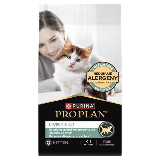 PURINA Pro Plan LiveClear Kitten Rich in Turkey - 1.4 kg Dry Cat Food