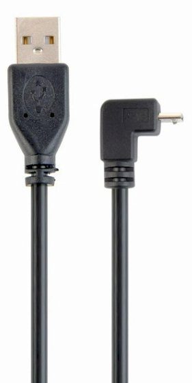 Gembird CCP-MUSB2-AMBM90-6 USB-A kuni MicroUSB kaabel 1.8m / must