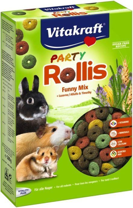 VITAKRAFT Party Rollis Funny Mix - maius närilistele ja küülikutele - 500g
