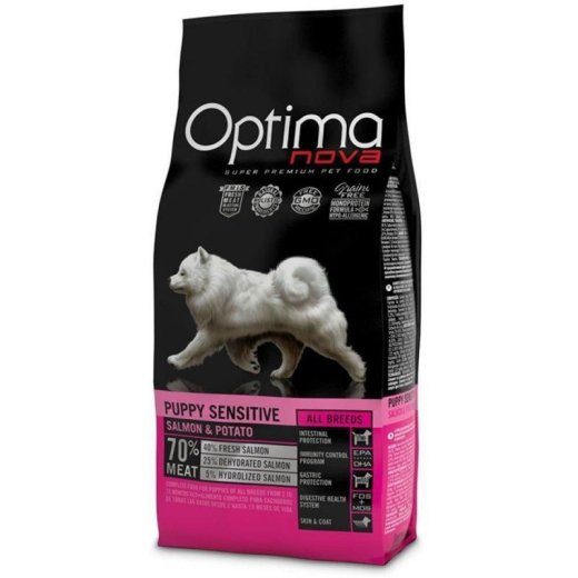 OPTIMANOVA Puppy Sensitive Salmon & Potato - kuiv koeratoit - 2kg