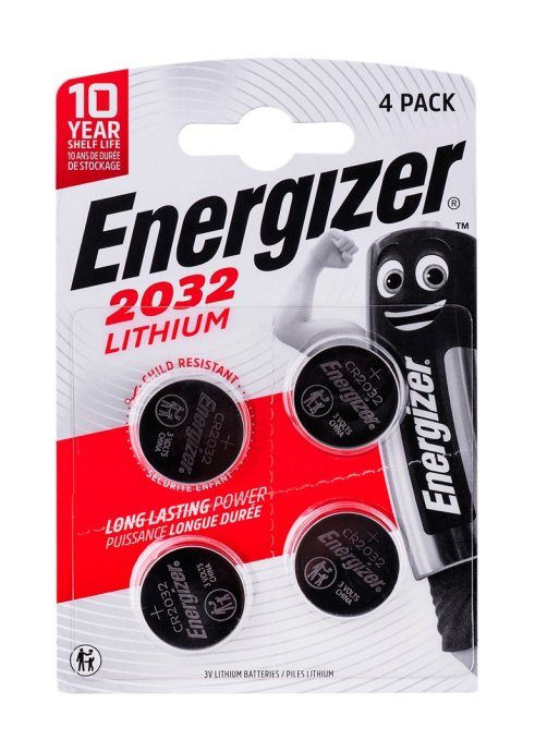 ENERGIZER AKU SPETSIAALNE CR2032, 4 tk, 3V, ECO
