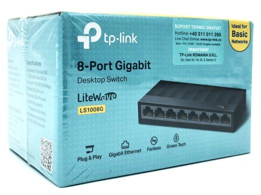 TP-Link LiteWave LS1008G 8-portų Gigabit jungiklis