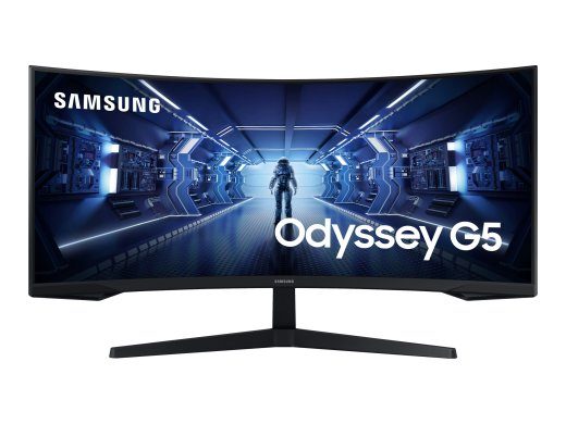 SAMSUNG Odyssey G5 LC34G55TWWPXEN 34 colių UWQHD VA 165Hz 250cd/m2 2500:1 DisplayPort lenktas