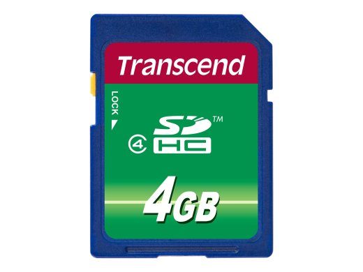 Transcend 4GB SDHC kaart