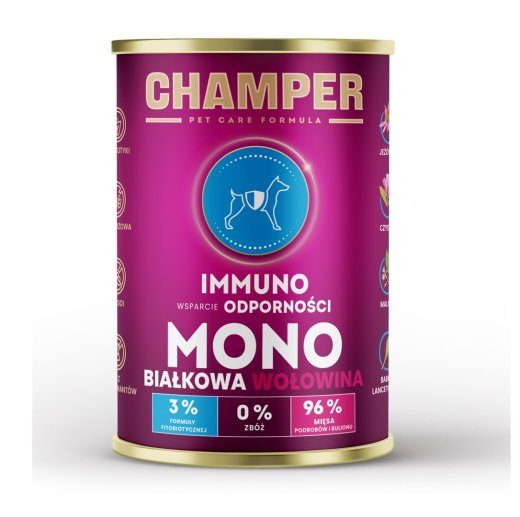 CHAMPER Immuno Monoprotein veiseliha märgkoeratoit 400g