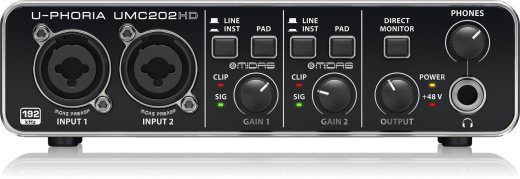 Behringer UMC202HD Heliliides salvestamiseks