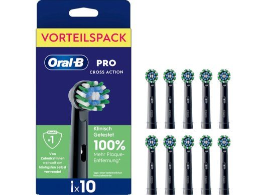 Oral-B Pro CrossAction Brush Heads Black, 10 pcs