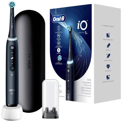 Oral-B iO Series 5 elektrinis dantų šepetėlis matinė juoda