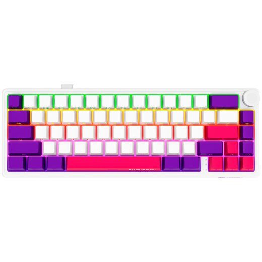 LORGAR Gaming Keyboard KBP70MW Pro Wireless 65% White EN