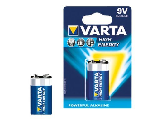 Varta High Energy 9V Standard Akud 550mAh