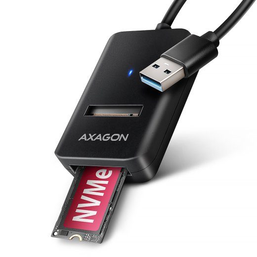 AXAGON USB-A 10Gbps - M.2 NVMe ja SATA SSD adapter ADM2-AM