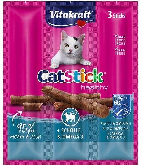 VITAKRAFT CatStick Mini ahvenaga ja Omega-3-ga - kassi maius - 3 tk