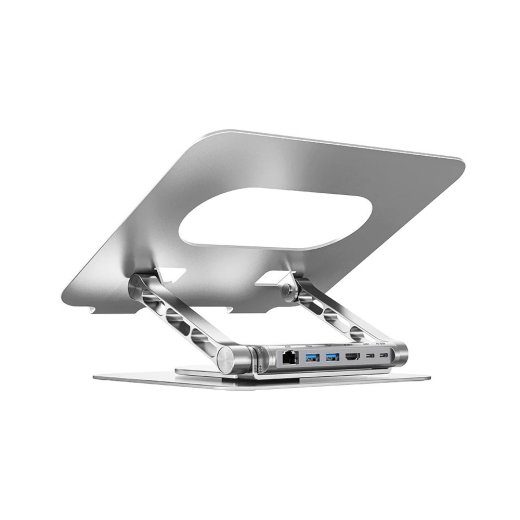 Reguleeritav sülearvuti alus + USB-C HDMI hub Unitek D1109B01 PD 100W
